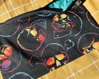 Rainbow Skull Pouch